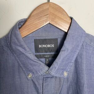 Bonobos Blue Button-Down Shirt Slim-Fit Size M